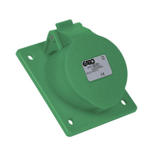 Garo UIS 232-2 S Paneelin ulostulo IP44, 3-napainen, 32A, viisto Vihreä, 2 h