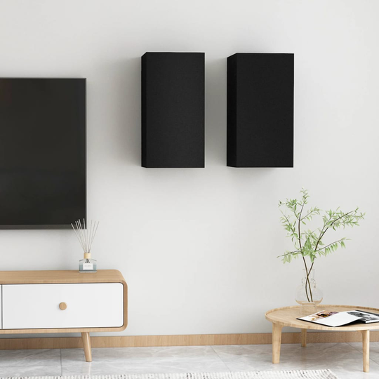 vidaXL TV-tasot 2 kpl musta 30,5x30x60 cm lastulevy