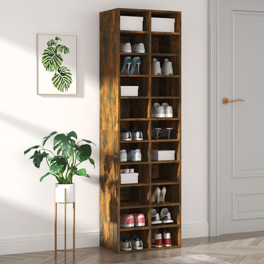 vidaXL Kenkäteline savutammi 54x34x183 cm tekninen puu