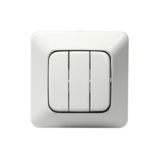 ABB 10631U4 Kytkin upotettava, IP20, ilman kiinnityskynsiä 3x1-napainen
