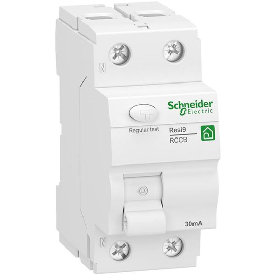 Schneider Electric Resi9 Vikavirtasuoja 2-napainen, 25 A