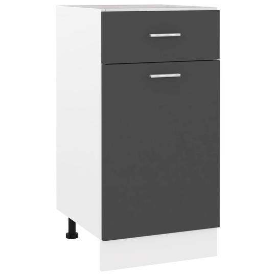 vidaXL Alalipastokaappi harmaa 40x46x81,5 cm lastulevy