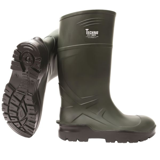 Techno Boots 04 Kumisaapas vihreä, PU 36
