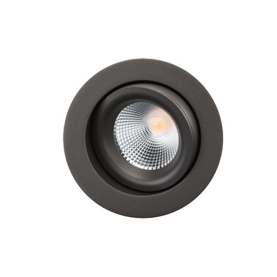 SG Armaturen Junistar Lux Isosafe Downlight-valaisin 7 W, grafiitti 540 lm