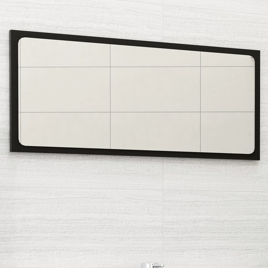 vidaXL Kylpyhuonepeili musta 80x1,5x37 cm lastulevy