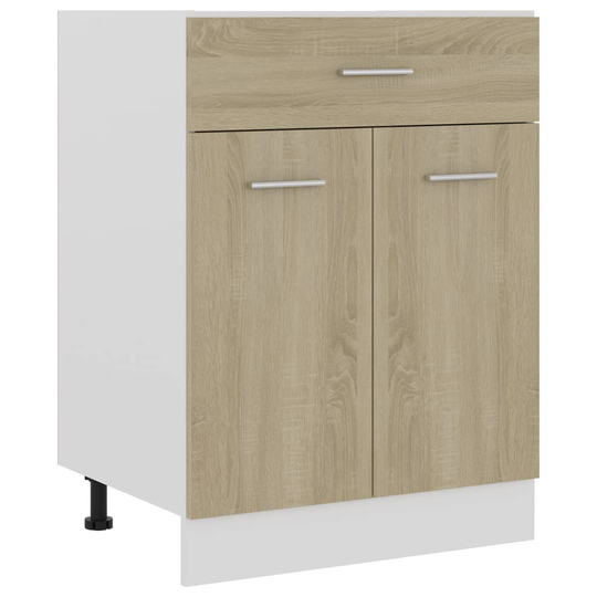 vidaXL Alalipastokaappi Sonoma-tammi 60x46x81,5 cm lastulevy