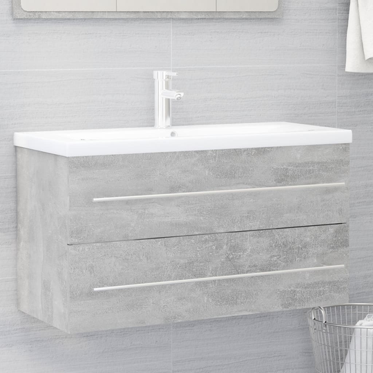 vidaXL Allaskaappi betoninharmaa 90x38,5x48 cm lastulevy