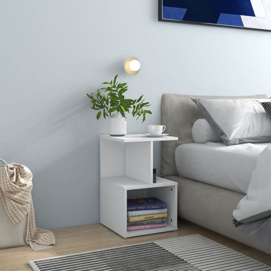 vidaXL Yöpöydät 2 kpl valkoinen 35x35x55 cm lastulevy