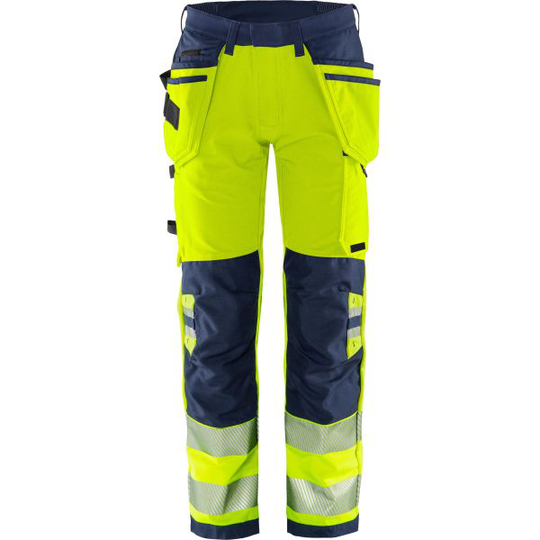 Fristads 2644 GSTP Työhousut huomiokeltainen/laivastonsininen C44