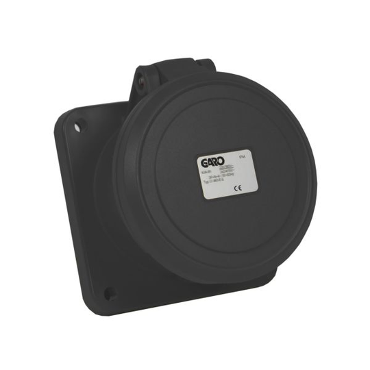 Garo UI 363-5 S Paneelin ulostulo IP44, 4-napainen, 63A Musta, 5 h