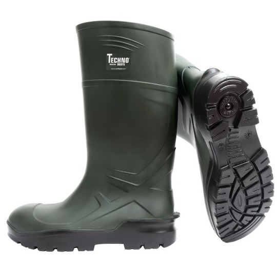 Techno Boots S5 Turvasaappaat vihreä, PU 36
