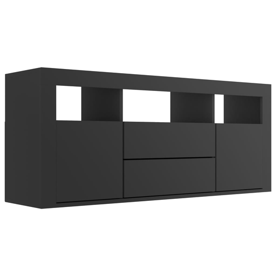 vidaXL TV-taso musta 120x30x50 cm lastulevy