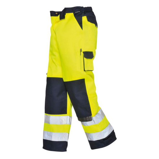 Portwest Lyon Housut Hi-Vis-keltainen/laivastonsininen XS