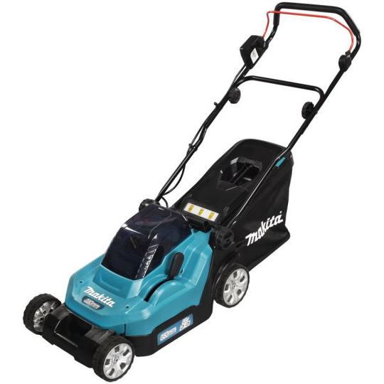Makita DLM382CT2 Ruohonleikkuri 2 x 5,0 Ah:n akku ja laturi