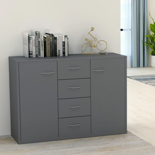 vidaXL Senkki harmaa 88x30x65 cm lastulevy