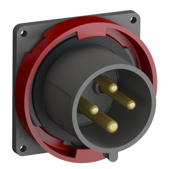 ABB 2CMA101279R1000 Kojevastake IP67 Punainen, 32 A, 4-napainen, 91 mm