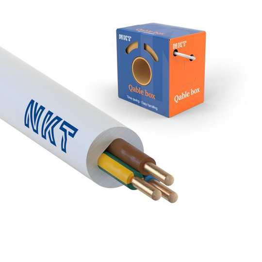 NKT EXQ XTRA Asennuskaapeli 3G1,5 mm², 300/500 V 75 m, kartonki