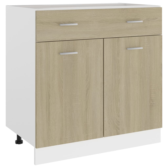 vidaXL Alalipastokaappi Sonoma-tammi 80x46x81,5 cm lastulevy