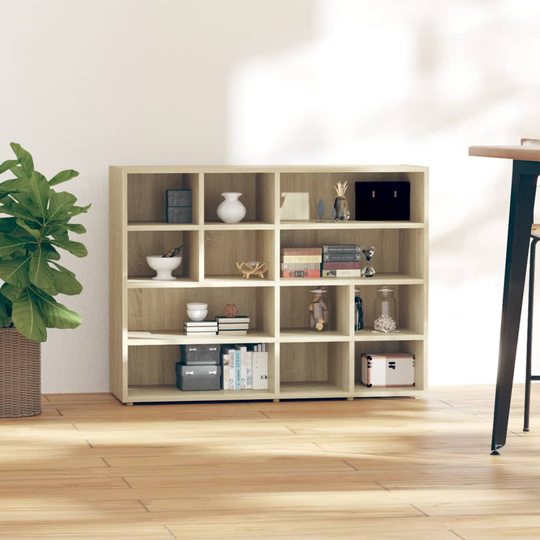vidaXL Sivukaappi Sonoma-tammi 97x32x72 cm lastulevy