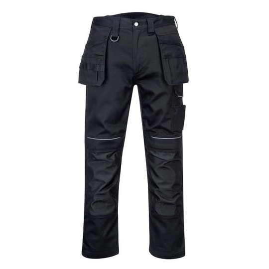 Portwest PW3 Puuvillahousut musta, riipputaskut 28