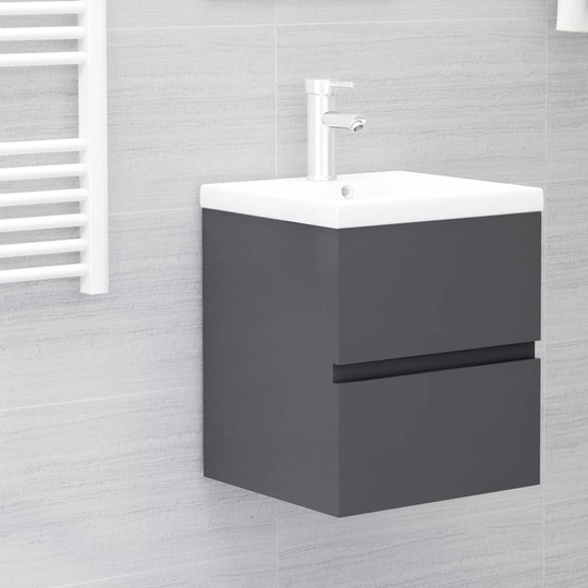 vidaXL Allaskaappi harmaa 41x38,5x45 cm lastulevy