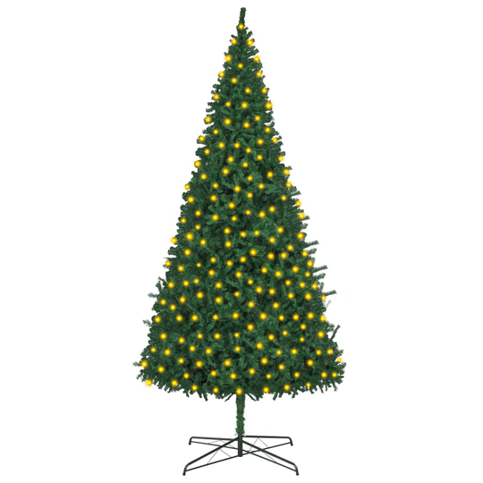vidaXL Tekojoulukuusi LED-valoilla vihreä 400 cm