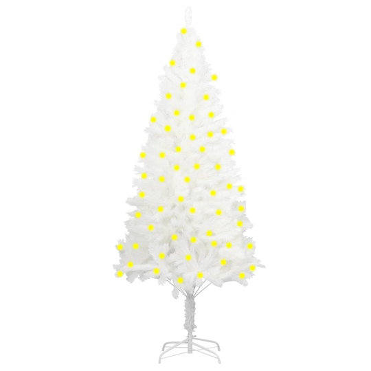 vidaXL Tekojoulukuusi LED-valoilla valkoinen 120 cm