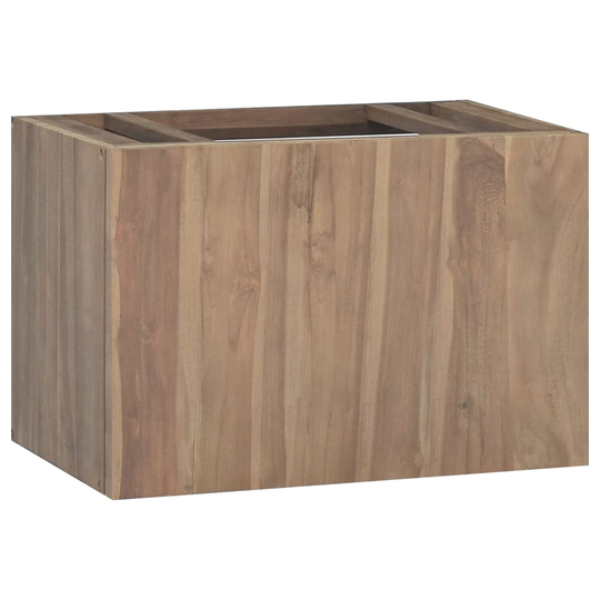 vidaXL Seinäkiinnitettävä kylpyhuoneen kaappi 60x39x40 cm täysi tiikki