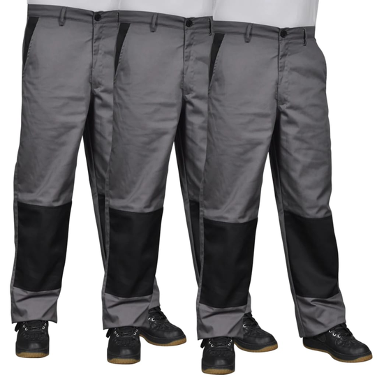 Miesten Harmaat Työhousut 56/58 3 kpl