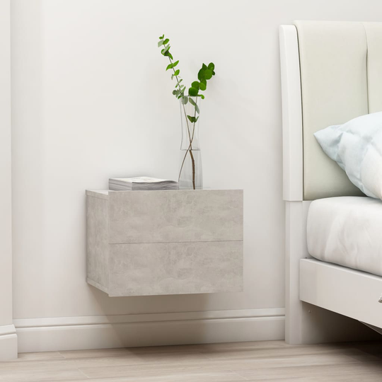vidaXL Yöpöydät 2kpl betoninharmaa 40x30x30 cm lastulevy