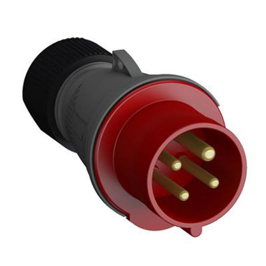 ABB 2CMA101960R1000 Pistotulppa 4-napainen, 16 A, CEE 316-P11, punainen