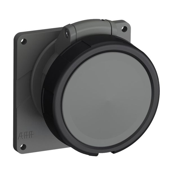 ABB 2CMA101319R1000 Seinäpistorasia IP67 Punainen, 32 A, 5-napainen