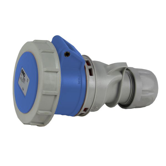 Garo SV 232-6 S Jatkopistorasiat IP67, 3-napainen, 32A 230V, Sininen, 6 h