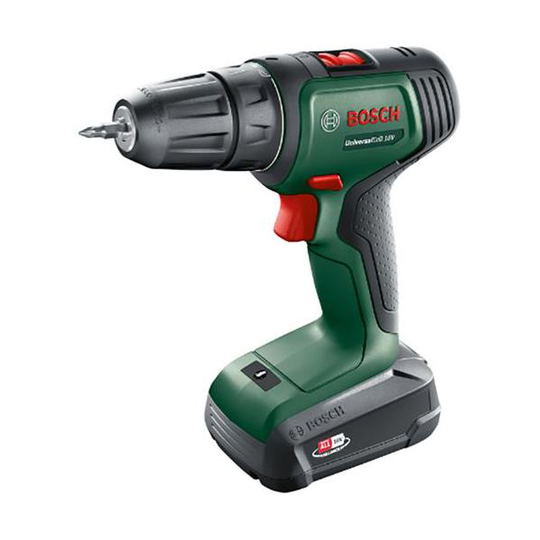 Bosch DIY Universal Drill 18 Porakone-ruuvinväännin mukana yksi 1,5 Ah:n akku ja laturi