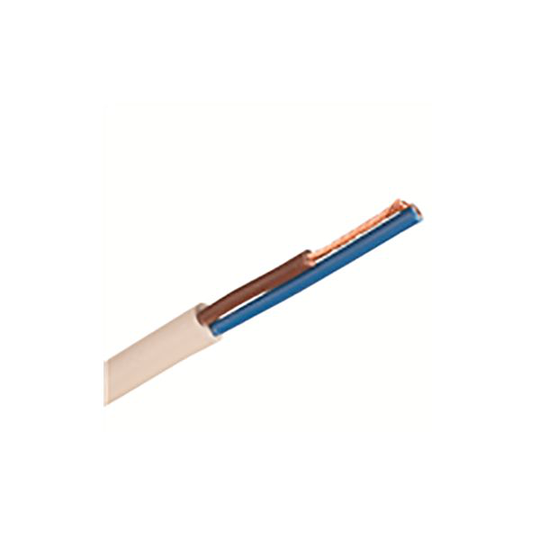 Nexans SKK Liitäntäkaapeli H03VV-F, 300/300 V 2x0,75 mm², valkoinen