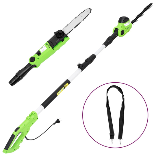 vidaXL 2-in-1 Teleskooppivartinen moottorisaha/pensastrimmeri 25/41 cm