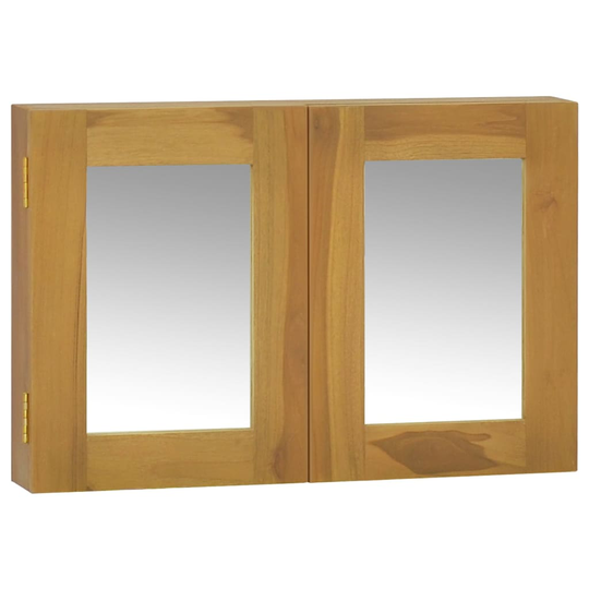 vidaXL Peilikaappi 60x10x40 cm täysi tiikki