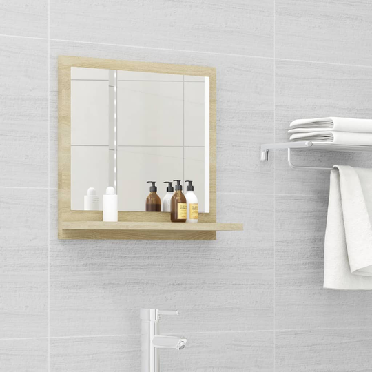 vidaXL Kylpyhuonepeili Sonoma-tammi 40x10,5x37 cm lastulevy