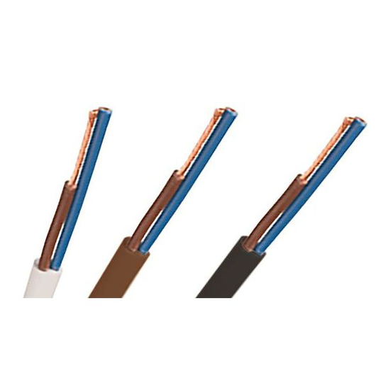 Nexans SKX-U Liitäntäkaapeli H03VVH2-F, 300/300 V 2x0,75 mm², valkoinen