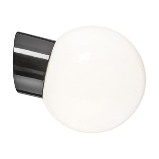 Ifö Electric 6045-840-16 Seinävalaisin kiiltävä, viisto, IP54, LED Musta
