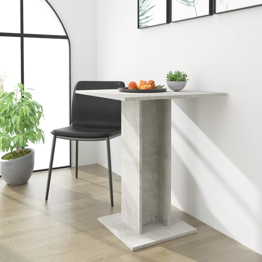 vidaXL Bistropöytä betoninharmaa 60x60x75 cm lastulevy