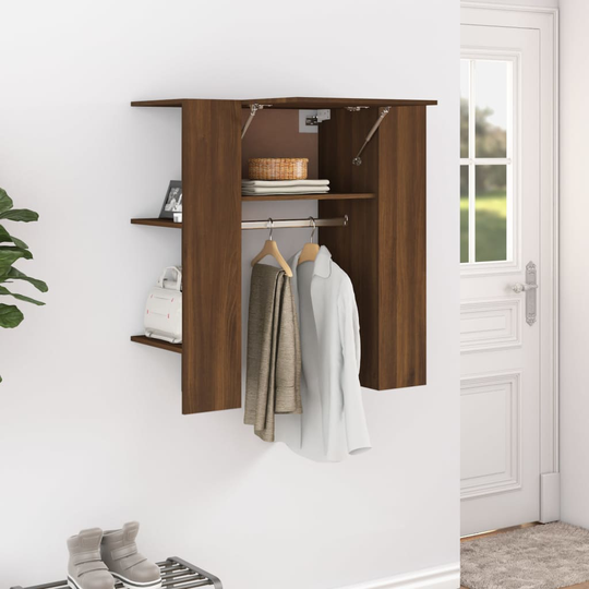 vidaXL Eteisen kaappi ruskea tammi 97,5x37x99 cm tekninen puu