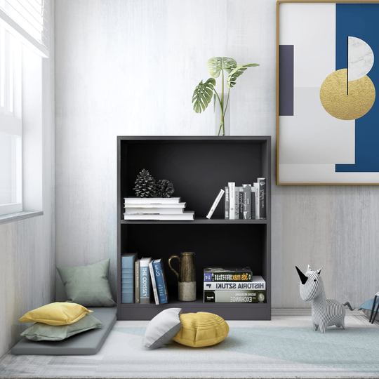 vidaXL Kirjahylly harmaa 60x24x74,5 cm tekninen puu