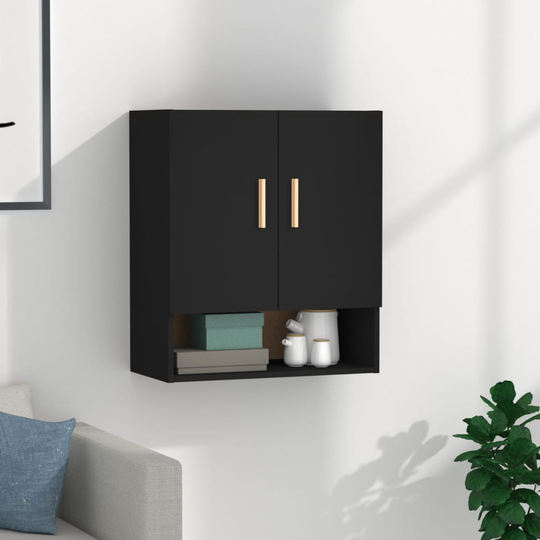 vidaXL Seinäkaappi musta 60x31x70 cm tekninen puu