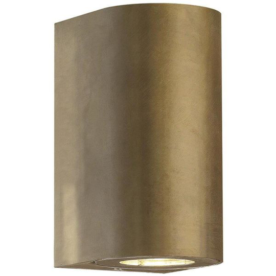 Nordlux CANTO 49721035 Seinävalaisin 2x6W LED, IP44, 2700K Messinki