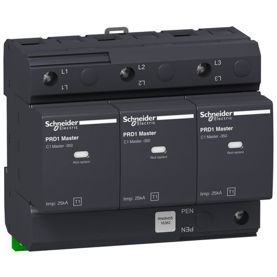Schneider Electric 16362 Ylijännitesuoja ukkosta vastaan, PDR1 Master 1.5 kV, 3 johdinta