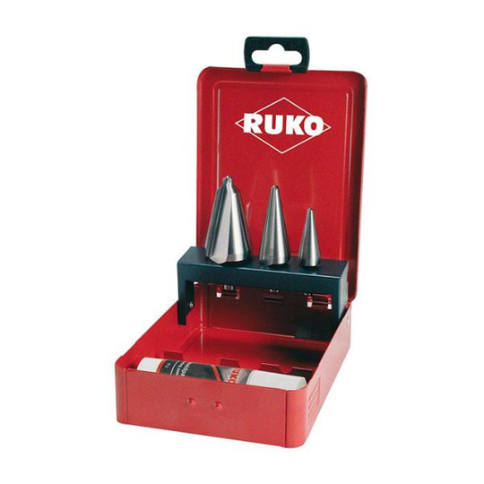 Ruko 101020 Levyporaussarja kartiomainen, 3 osaa, muovirasia