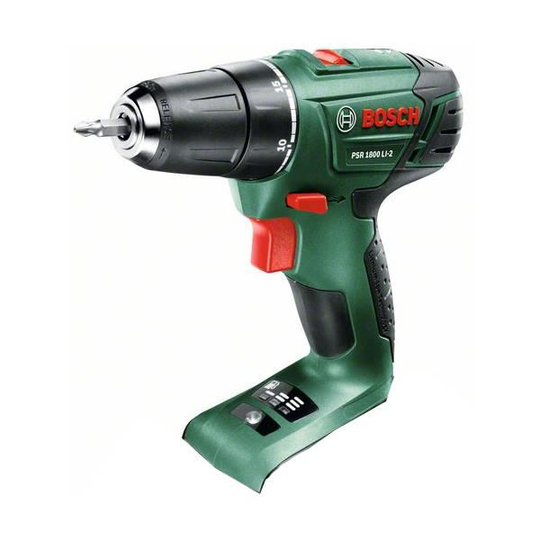 Bosch DIY PSR 1800 LI-2 Porakone-ruuvinväännin mukana yksi 1,5 Ah:n akku ja laturi