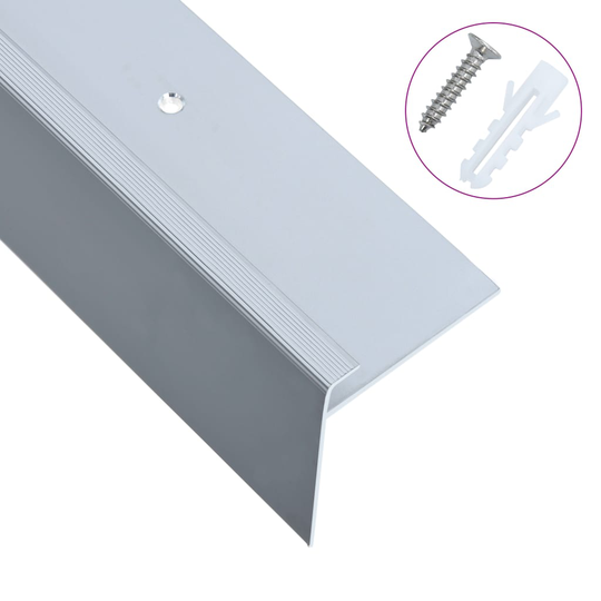 vidaXL F-muotoiset portaikon suojukset 15 kpl alumiini 90 cm hopea
