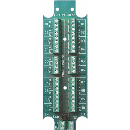 Alarmtech 3022.03 Hälytyskytkentäkortti 10 paria, ilkivaltasuojattu kytkin Ruuvi/ruuvi